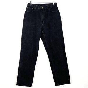 Vintage L.L. Bean Jeans Womens Size 12MT Black Double L Relaxed Fit Rigid Denim